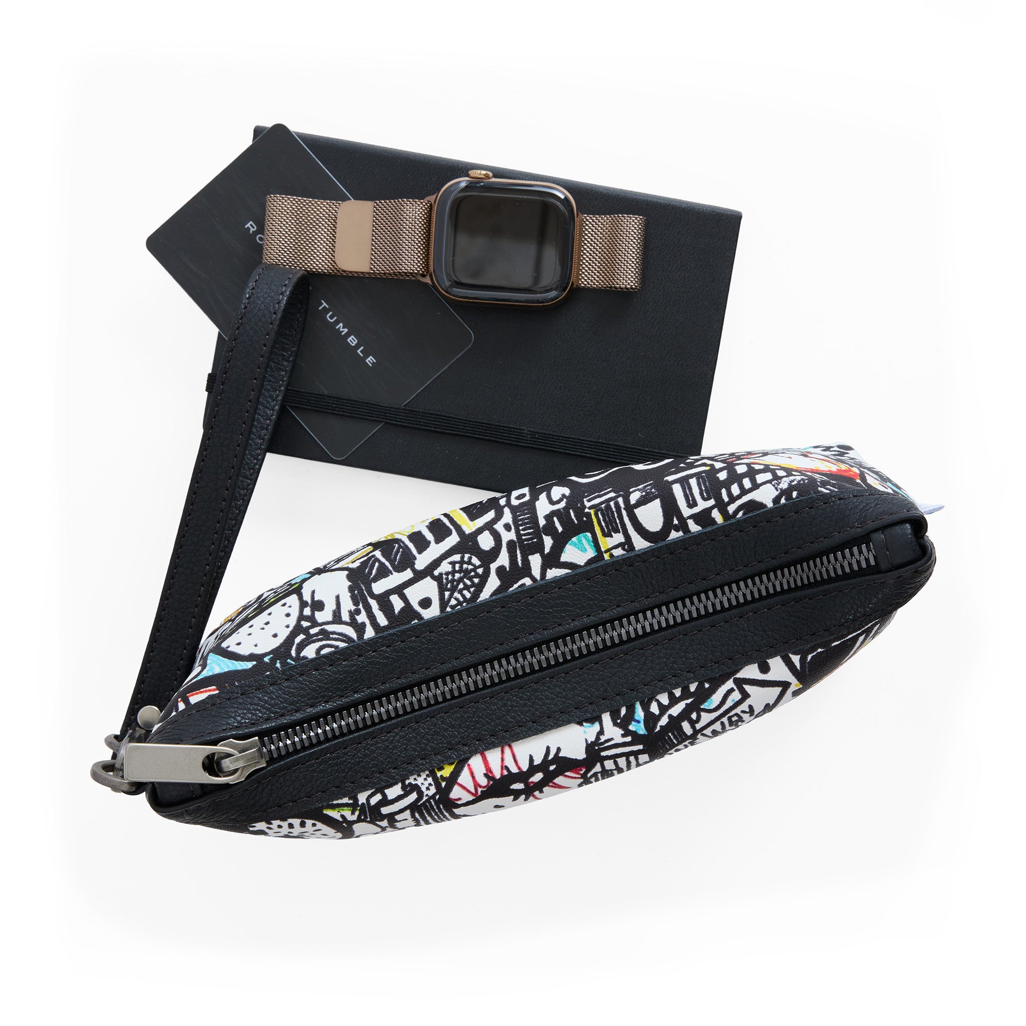 zip pouch medium in NY graphic lamb