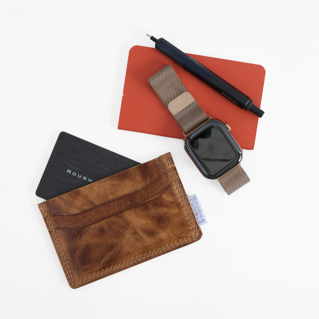 light saddle | five slot wallet in light saddle