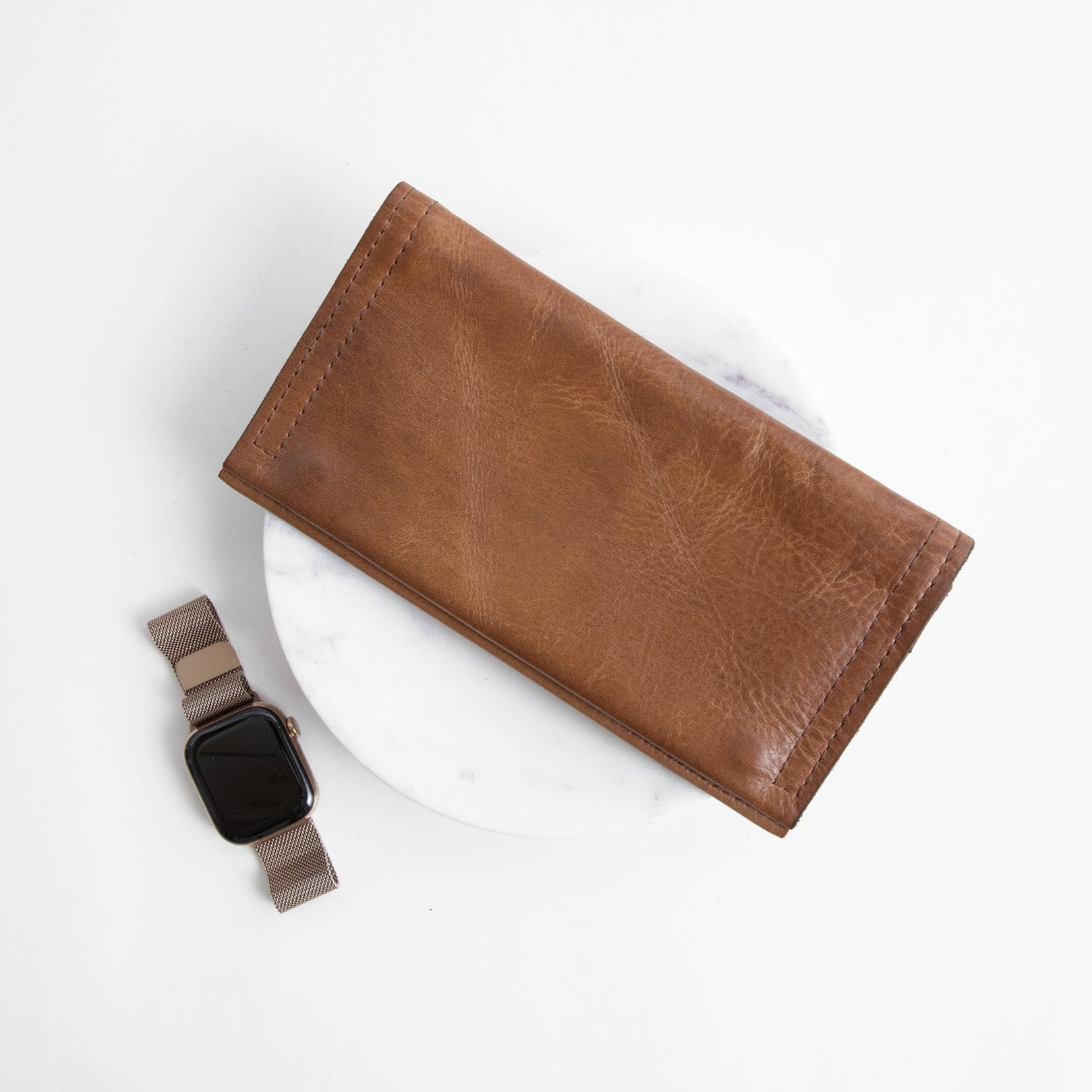snap wallet in premium saddle