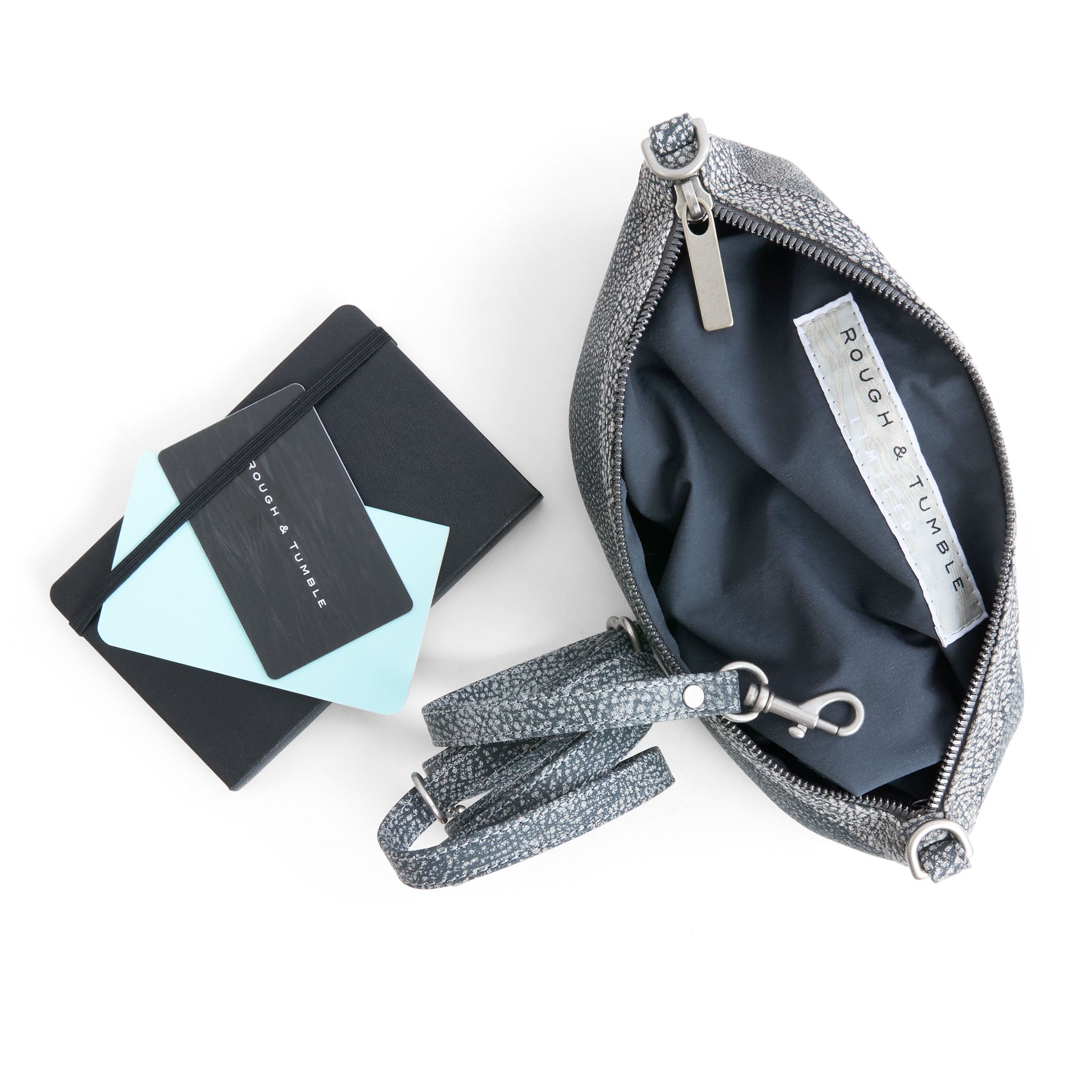 wren in elephant ear, showcasing interior core grey lining