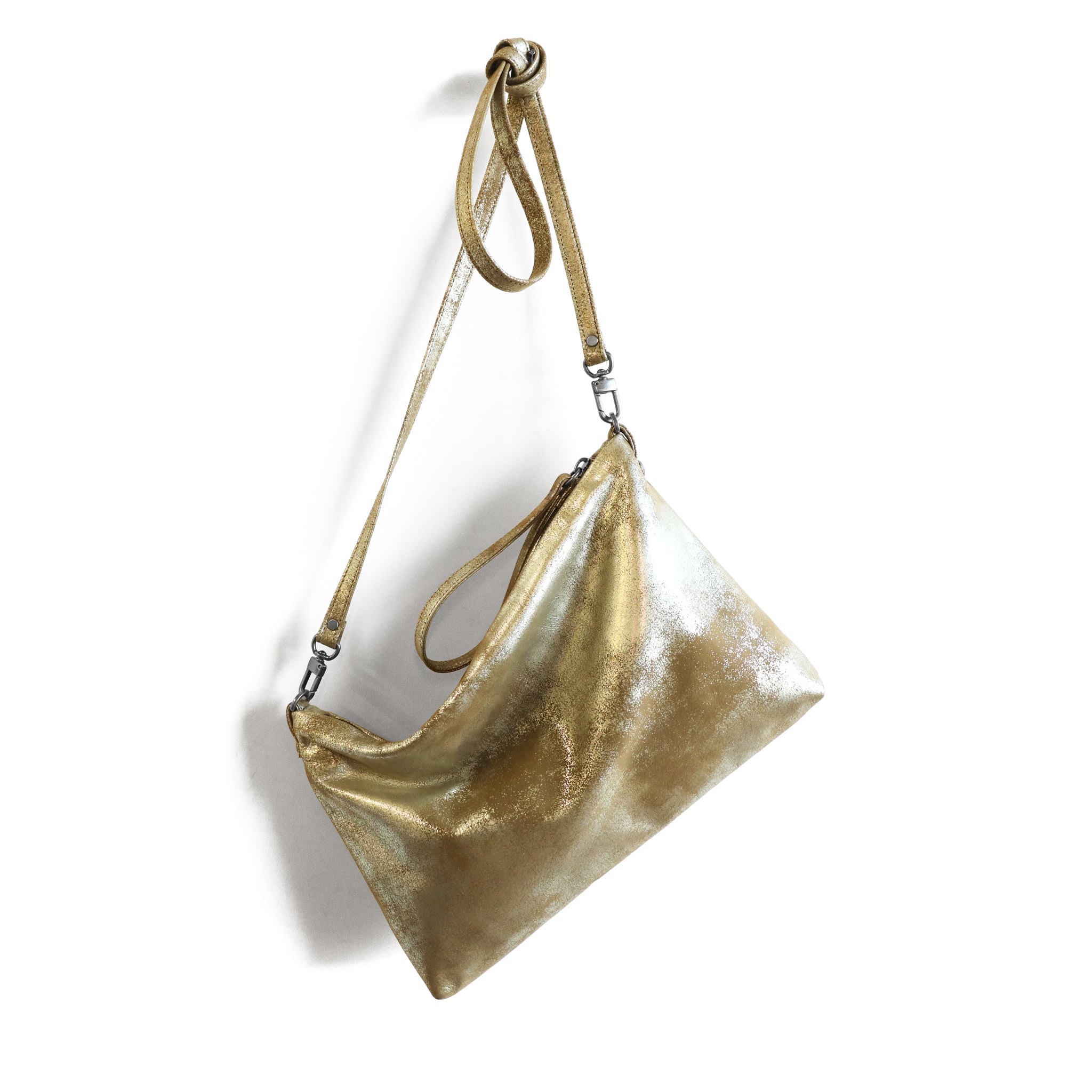 traveler crossbody in double gilded mink